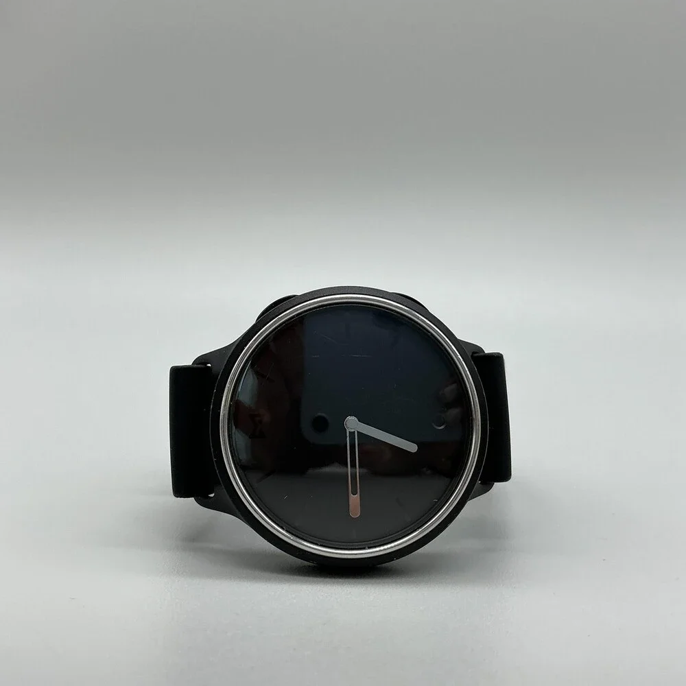 Misfit Phase Mens Watch 41mm Black Dial Black Silicone Hybrid New Battery